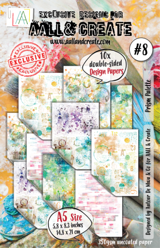 AALL and Create - Designpapier "Prism Palette" Paper Pack A5 - 10 Bogen