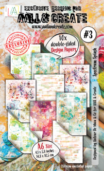 AALL and Create - Designpapier "Spectrum Splash" Paper Pack A6 - 10 Bogen