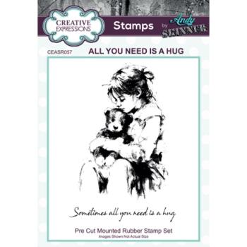 Creative Expressions - Gummistempelset"All You Need Is A Hug" Rubber Stamp Design by Andy Skinner