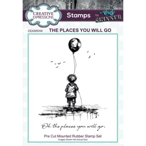 Creative Expressions - Gummistempelset"The Places You Will Go" Rubber Stamp Design by Andy Skinner