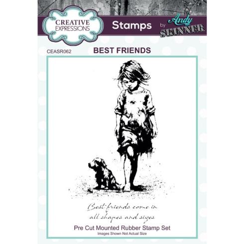 Creative Expressions - Gummistempelset"Best Friends" Rubber Stamp Design by Andy Skinner