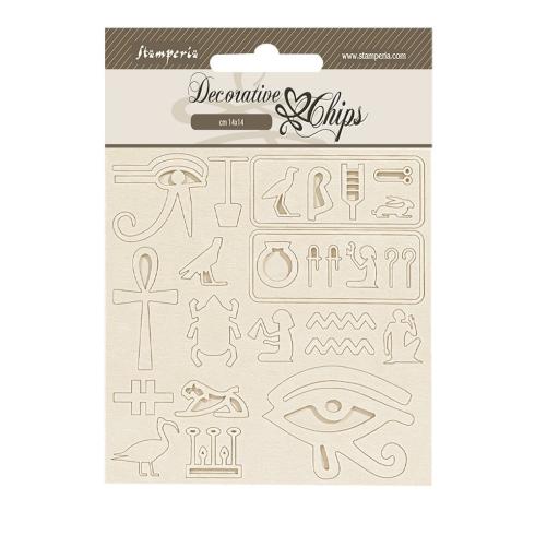 Stamperia - Holzteile 14x14 cm "Egypt" Decorative Chips