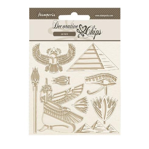 Stamperia - Holzteile 14x14 cm "Egypt Pyramid" Decorative Chips