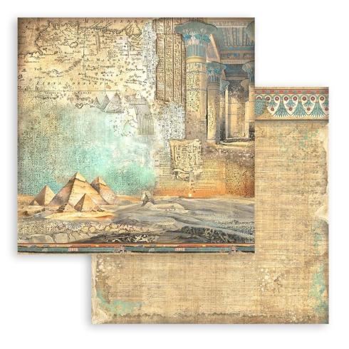 Stamperia - Designpapier "Land of Pharaohs Maxi Background" Paper Pack 12x12 Inch - 10 Bogen
