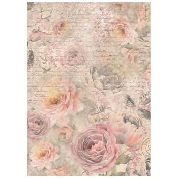 Stamperia - Decopatch Papier "Roses Pattern" Decoupage A4 - 6 Bogen 