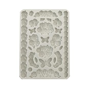 Stamperia - Gießform A5 "Roses and Butterfly" Soft Mould 