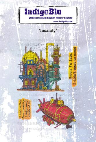 IndigoBlu - Gummistempel Set "Insanity" A6 Rubber Stamp