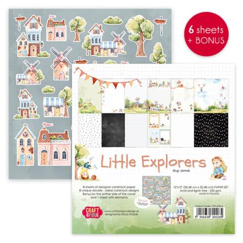Craft & You Design - Designpapier "Little Explorers" Creative Set 12x12 Inch - 12 Bogen
