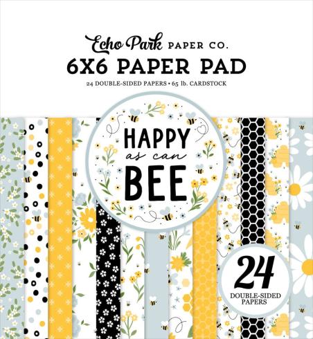 Echo Park - Designpapier "Happy As Can Bee" Paper Pack 6x6 Inch - 24 Bogen