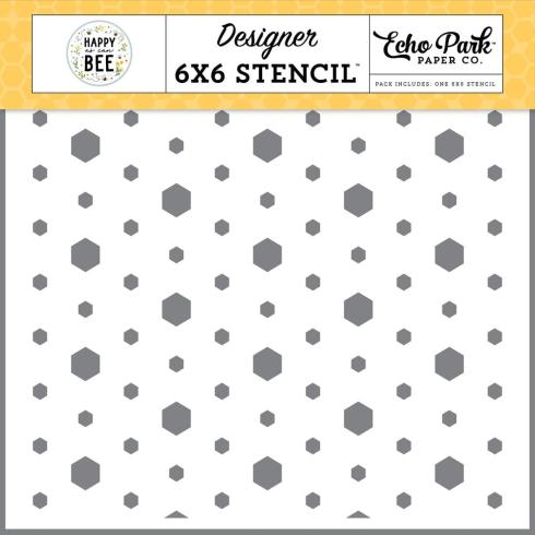 Echo Park - Schablone "Humble Hexagon" Stencil 6x6 Inch
