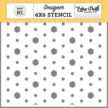 Echo Park - Schablone "Humble Hexagon" Stencil 6x6 Inch