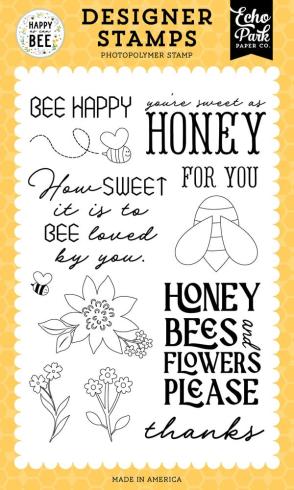 Echo Park - Stempelset "Bee Happy" Clear Stamps