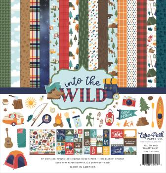 Echo Park - Designpapier "Into The Wild" Collection Kit 12x12 Inch - 12 Bogen