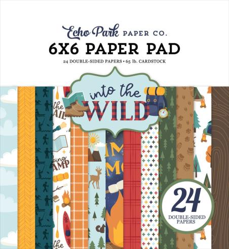 Echo Park - Designpapier "Into The Wild" Paper Pack 6x6 Inch - 24 Bogen