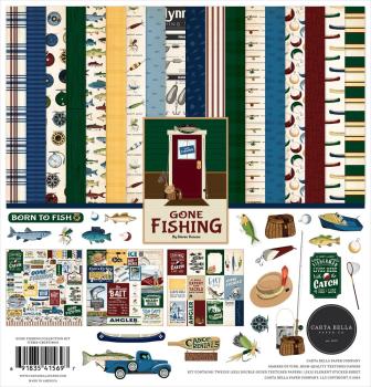 Carta Bella - Designpapier "Gone Fishing" Collection Kit 12x12 Inch - 12 Bogen  