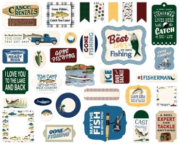 Carta Bella - Stanzteile "Gone Fishing" Ephemera