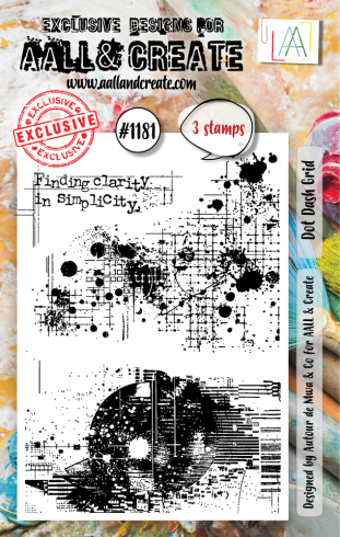 AALL and Create - Stempel A7 "Dot Dash Grid" Clear Stamps