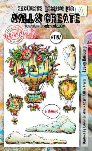 AALL and Create - Stempelset A6 "Loony Balloony" Clear Stamps