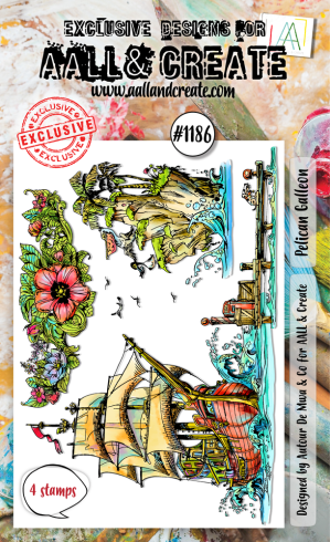 AALL and Create - Stempelset A6 "Pelican Galleon" Clear Stamps