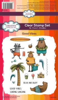 Creative Expressions - Stempelset "Good Vibes" Clear Stamps 4x6 Inch Design by Jane's Doodles