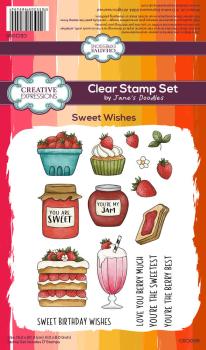 Creative Expressions - Stempelset "Sweet Wishes" Clear Stamps 4x6 Inch Design by Jane's Doodles