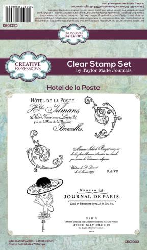 Creative Expressions - Stempelset "Hotel de la Poste" Clear Stamps 6x8 Inch Design by Taylor Made Journals