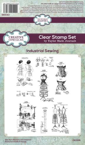 Creative Expressions - Stempelset "Industrial Sewing" Clear Stamps 6x8 Inch Design by Taylor Made Journals