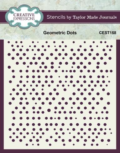 Creative Expressions - Schablone 6x8 Inch "Geometric Dots" Stencil Design by Taylor Made Journals