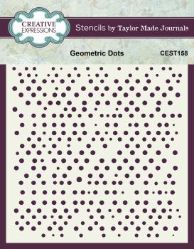 Creative Expressions - Schablone 6x8 Inch "Geometric Dots" Stencil Design by Taylor Made Journals