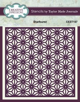 Creative Expressions - Schablone 6x8 Inch "Starburst" Stencil Design by Taylor Made Journals