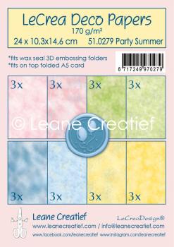 Leane Creatief -  Designpapier "Party & Summer" Paper Pack A5 - 24 Bogen