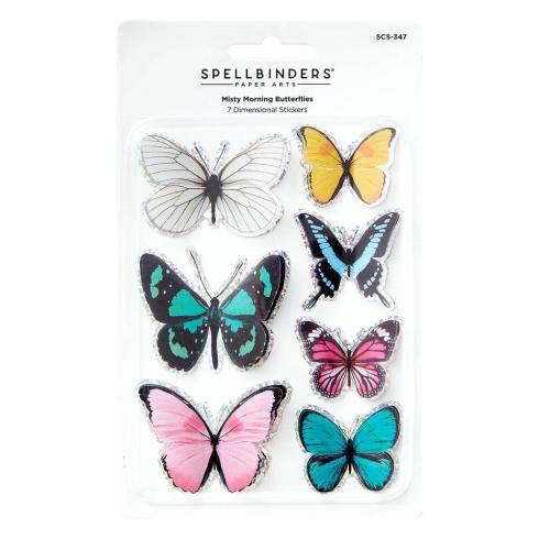 Spellbinders - Aufkleber "Misty Morning Butterflies" 3D Sticker