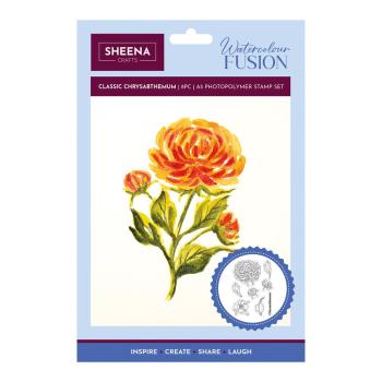 Crafters Companion - Stempelset "Classic Chrysanthemum" Clear Stamps Design by Sheena Douglass