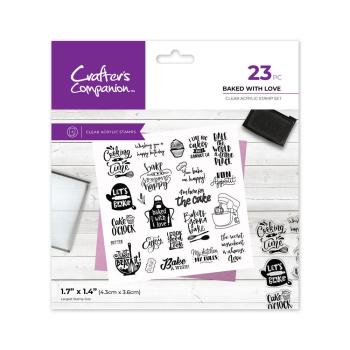 Crafters Companion - Stempelset "Baked with Love" Clear Stamps