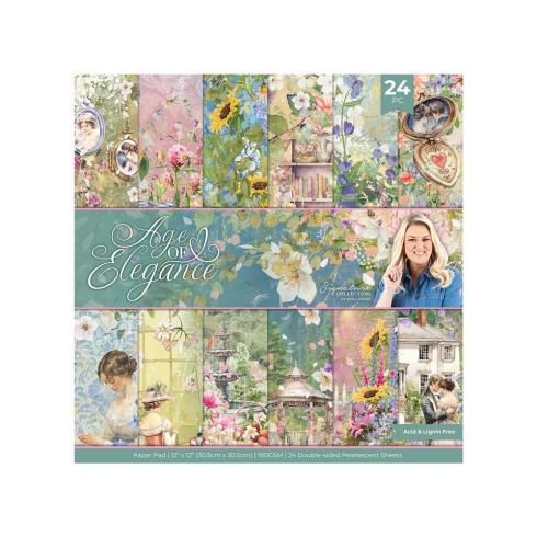 Crafters Companion - Designpapier "Age of Elegance" Paper Pack 12x12 Inch - 24 Bogen