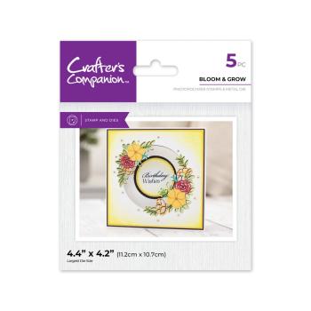 Crafters Companion - Stempelset & Stanzschablone "Bloom & Grow" Stamp & Dies