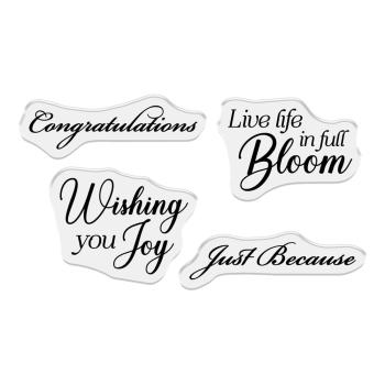Crafters Companion - Stempelset & Stanzschablone "Live Life in Full Bloom" Stamp & Dies