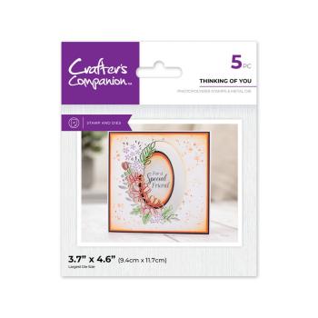 Crafters Companion - Stempelset & Stanzschablone "Thinking of You" Stamp & Dies