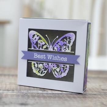 Crafters Companion - Stempelset & Stanzschablone "Butterfly Wishes" Stamp & Dies