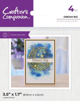 Crafters Companion - Stempelset & Stanzschablone "Dream Big" Stamp & Dies