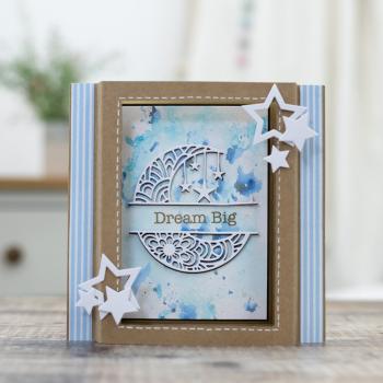Crafters Companion - Stempelset & Stanzschablone "Dream Big" Stamp & Dies
