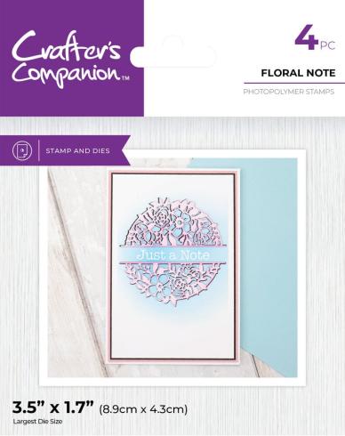 Crafters Companion - Stempelset & Stanzschablone "Floral Note" Stamp & Dies