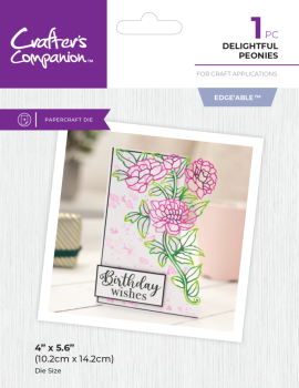 Crafters Companion - Stanzschablone "Delightful Peony" Dies