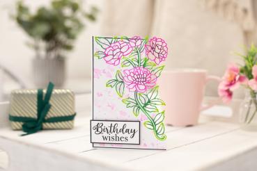 Crafters Companion - Stanzschablone "Delightful Peony" Dies