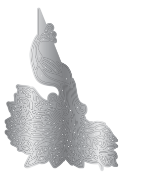 Crafters Companion - Stanzschablone "Elegant Peacock" Dies