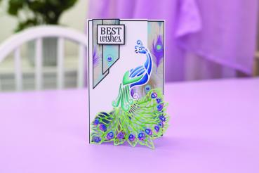 Crafters Companion - Stanzschablone "Elegant Peacock" Dies