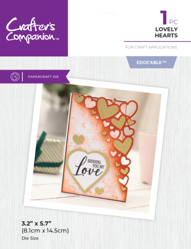 Crafters Companion - Stanzschablone "Lovely Hearts" Dies