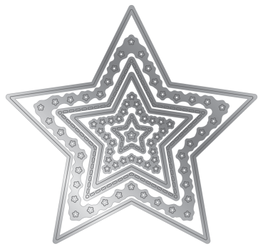 Crafters Companion - Stanzschablone "Nesting Stars" Dies