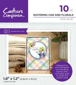 Crafters Companion - Stanzschablone "Watering Can and Florals" Dies