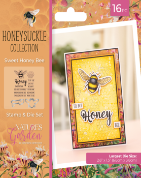 Crafters Companion - Stempelset & Stanzschablone "Sweet Honeybee" Stamp & Dies
